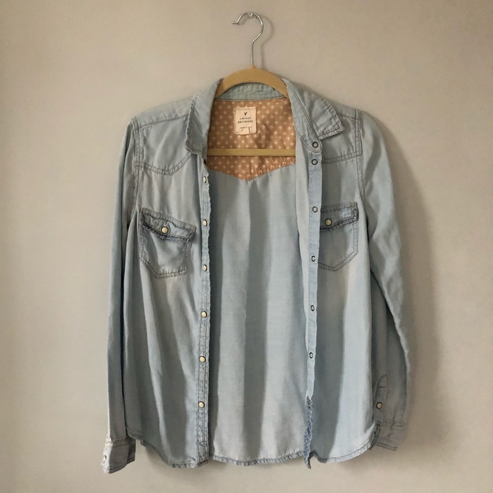 AEO Soft denim button down